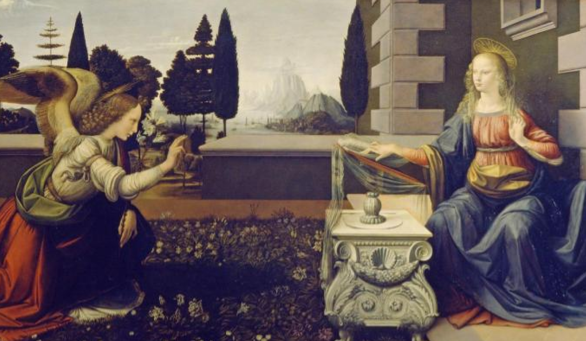 “The Annunciation” Leonardo da Vinci’s masterpiece.&nbsp;